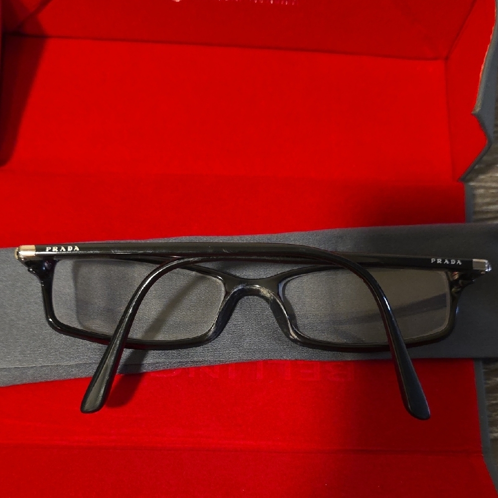 Prada Black Rectangular Frame Eyewear - image 2